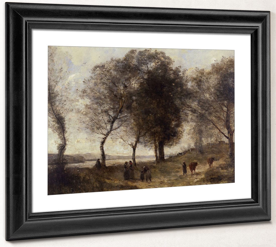 Le Lac (Or Le Chemin Des Vaches) By Jean Baptiste Camille Corot Phoenix 4x3