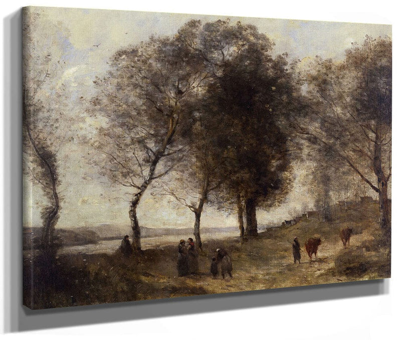 Le Lac (Or Le Chemin Des Vaches) By Jean Baptiste Camille Corot Phoenix 4x3