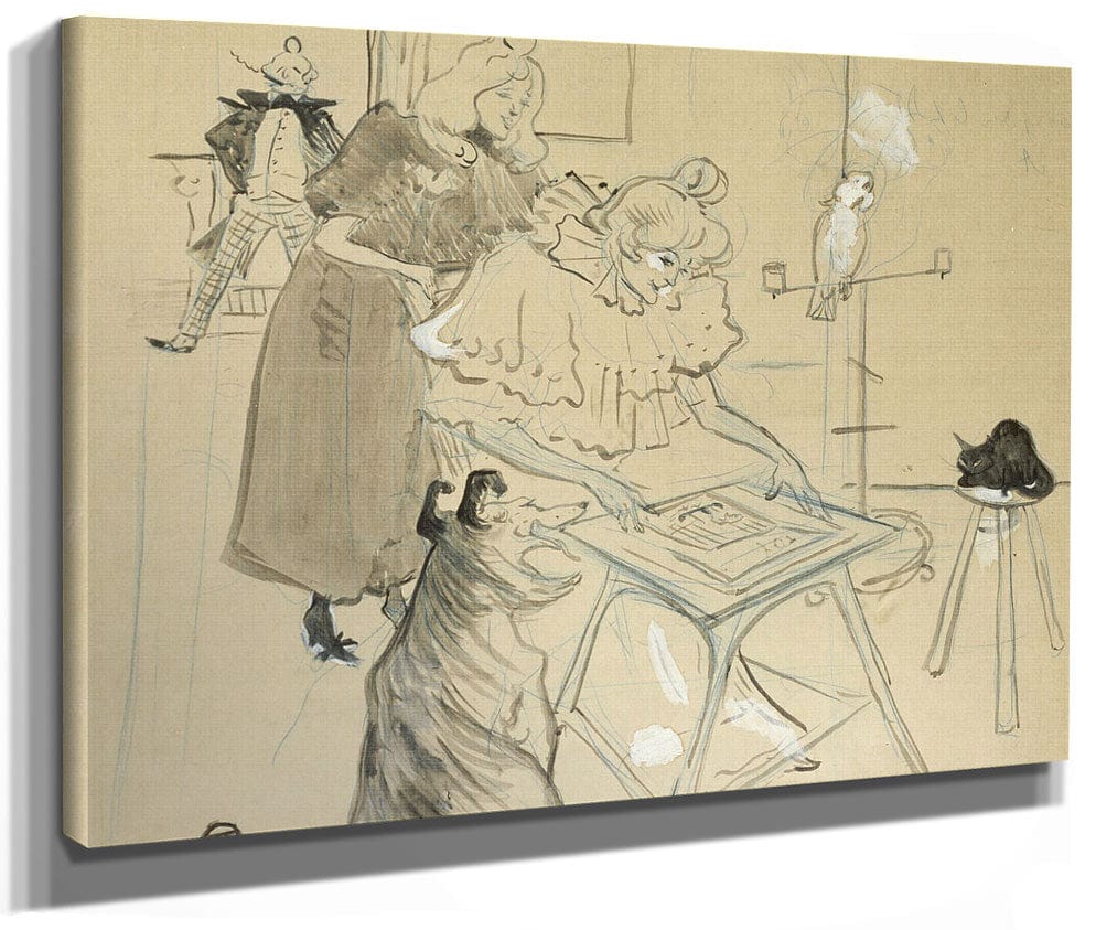 Le Motographe (Melle. Margouin) By Henri Marie Raymond De Toulouse Lautrec Monfa Phoenix 4x3