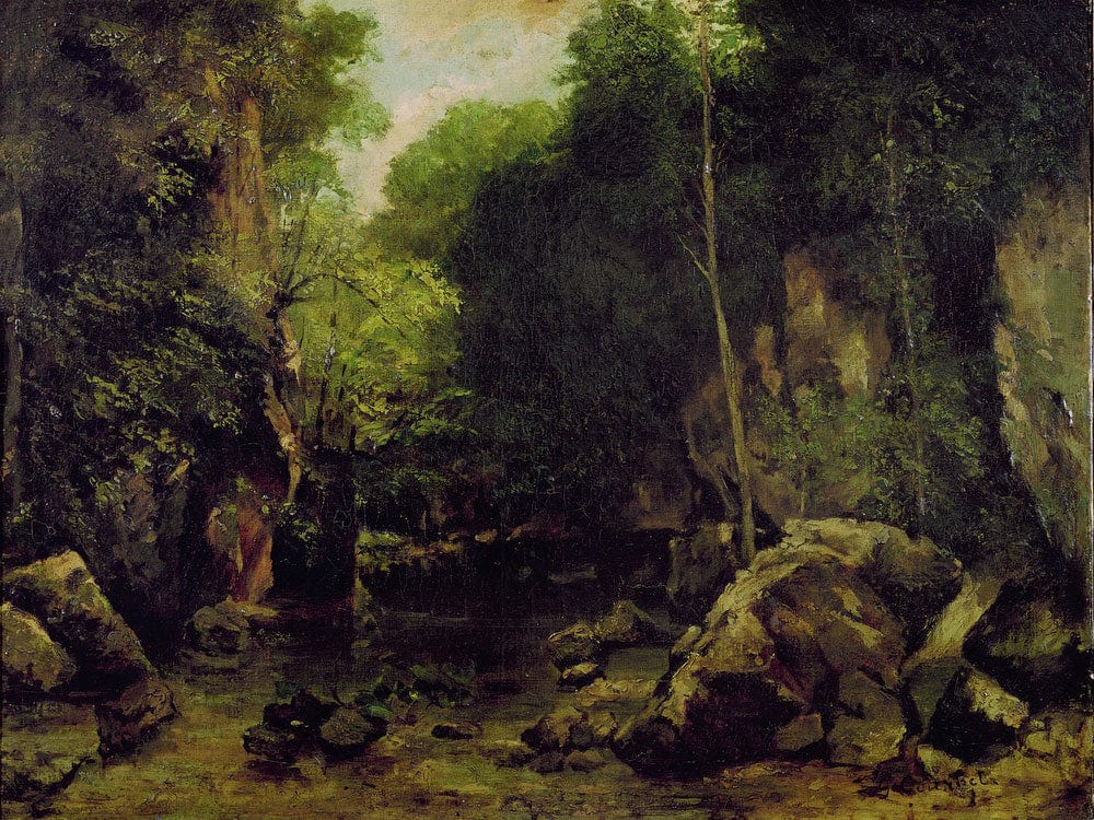 Le Puits Noir, Doubs By Jean Desire Gustave Courbet Phoenix 4x3
