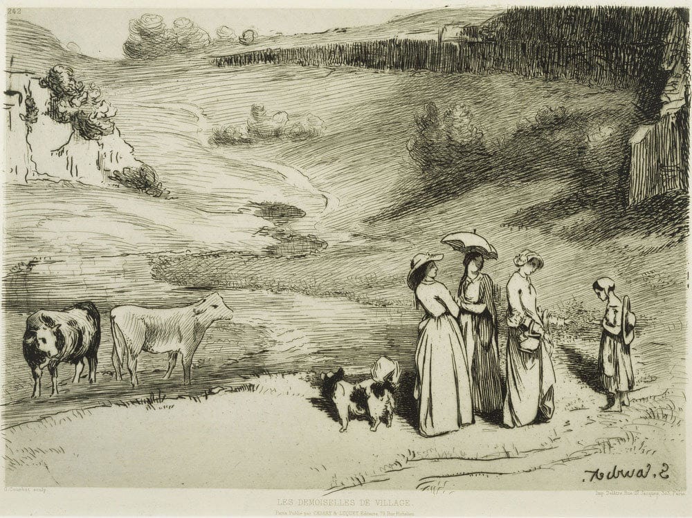 Les Demoiselles De Village By Jean Desire Gustave Courbet Phoenix 4x3