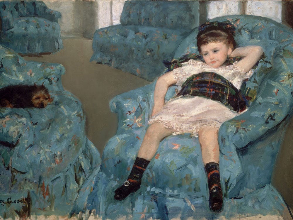 Little Girl In A Blue Armchair By Mary Cassatt Phoenix 4x3