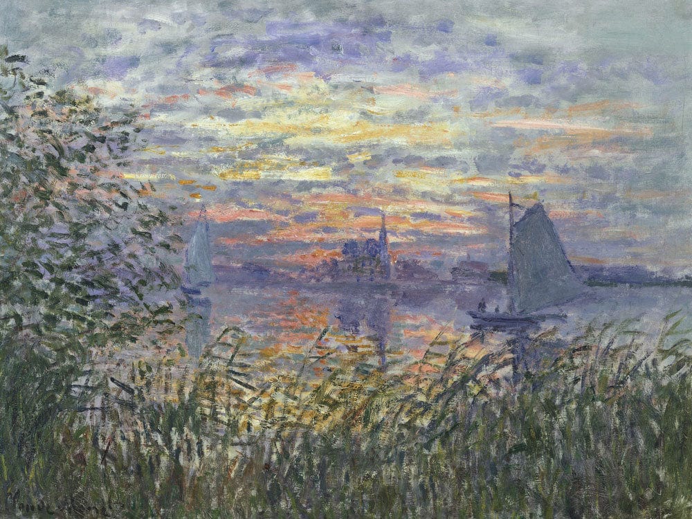 Marine View With A Sunset By Claude Monet Phoenix 4x3