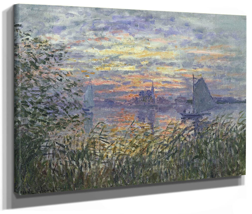 Marine View With A Sunset By Claude Monet Phoenix 4x3