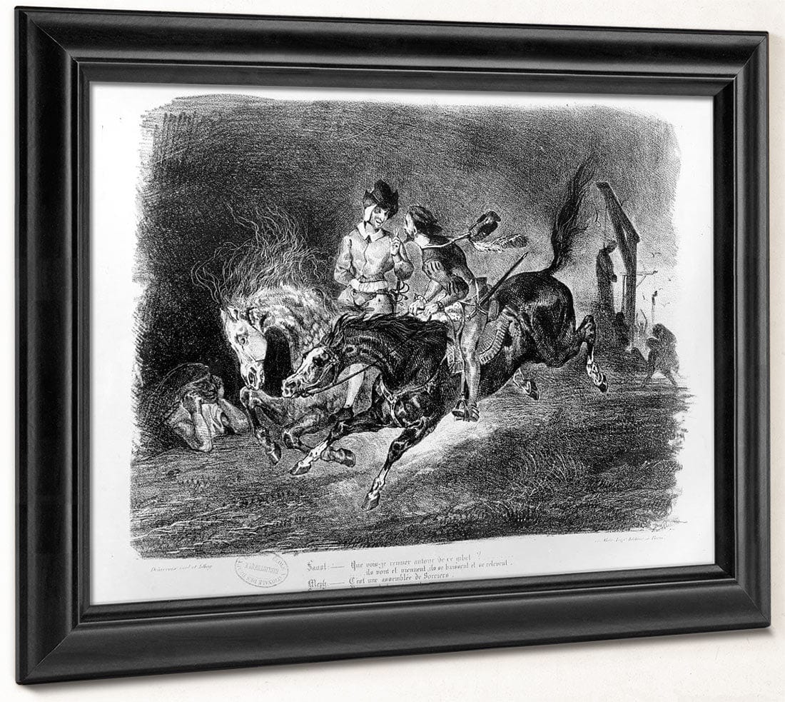 Mephistopheles And Faust Riding In The Night, Illustration For Faust By Goethe By Ferdinand Victor Eugene Delacroix Phoenix 4x3