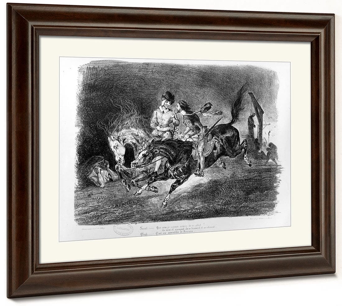 Mephistopheles And Faust Riding In The Night, Illustration For Faust By Goethe By Ferdinand Victor Eugene Delacroix Phoenix 4x3