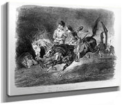Mephistopheles And Faust Riding In The Night, Illustration For Faust By Goethe By Ferdinand Victor Eugene Delacroix Phoenix 4x3