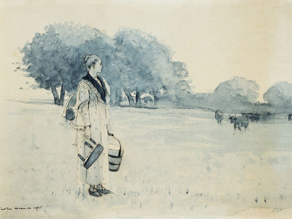 Milkmaid By Winslow Homer Phoenix 4x3