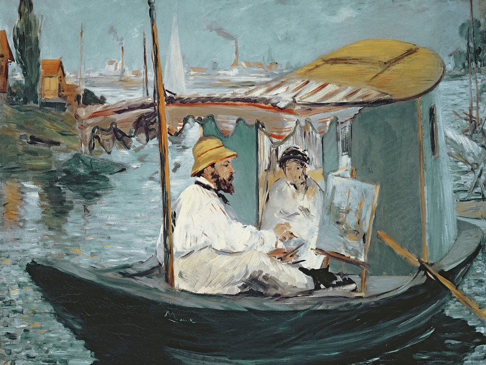 Monet In His Floating Studio By Edouard Manet Phoenix 4x3