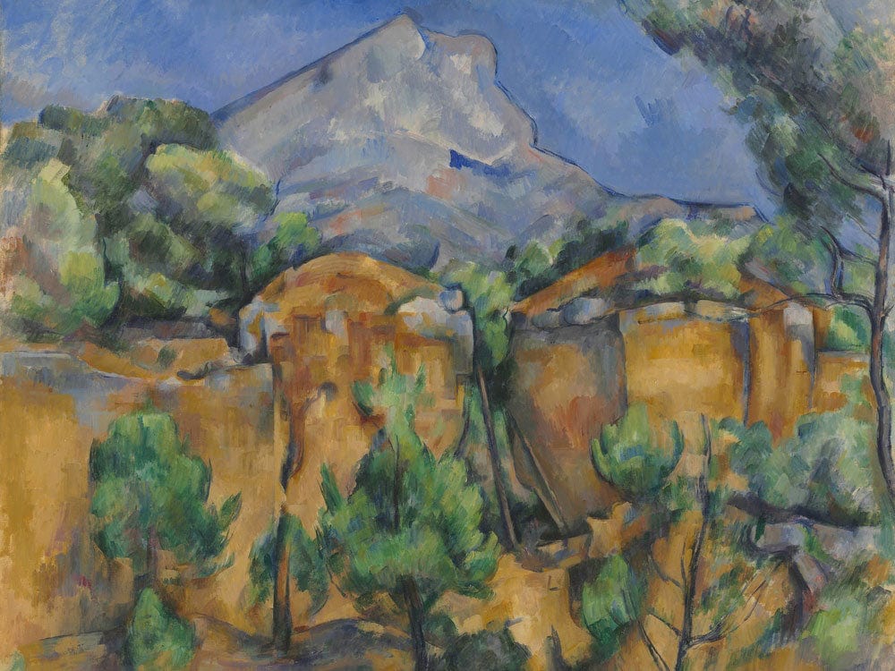 Mont Sainte Victoire Seen From The Bibemus Quarry By Paul Cezanne Phoenix 4x3
