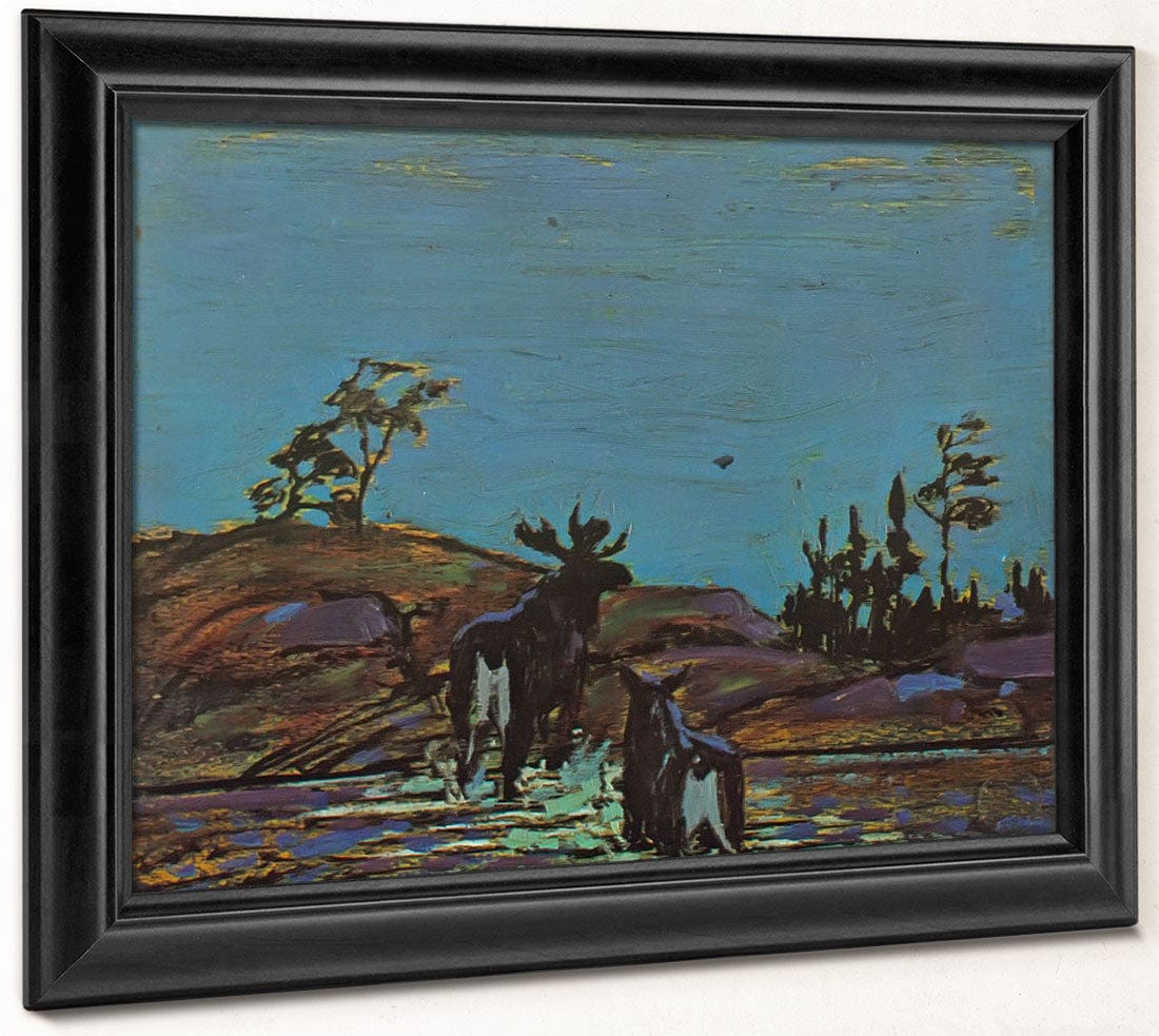 Moose At Night 2 By Tom Thomson Phoenix 4x3