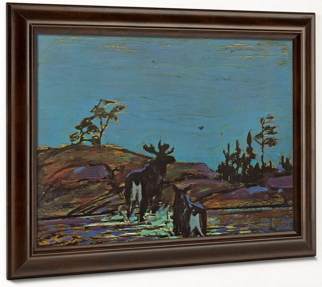 Moose At Night 2 By Tom Thomson Phoenix 4x3