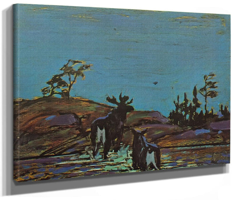 Moose At Night 2 By Tom Thomson Phoenix 4x3