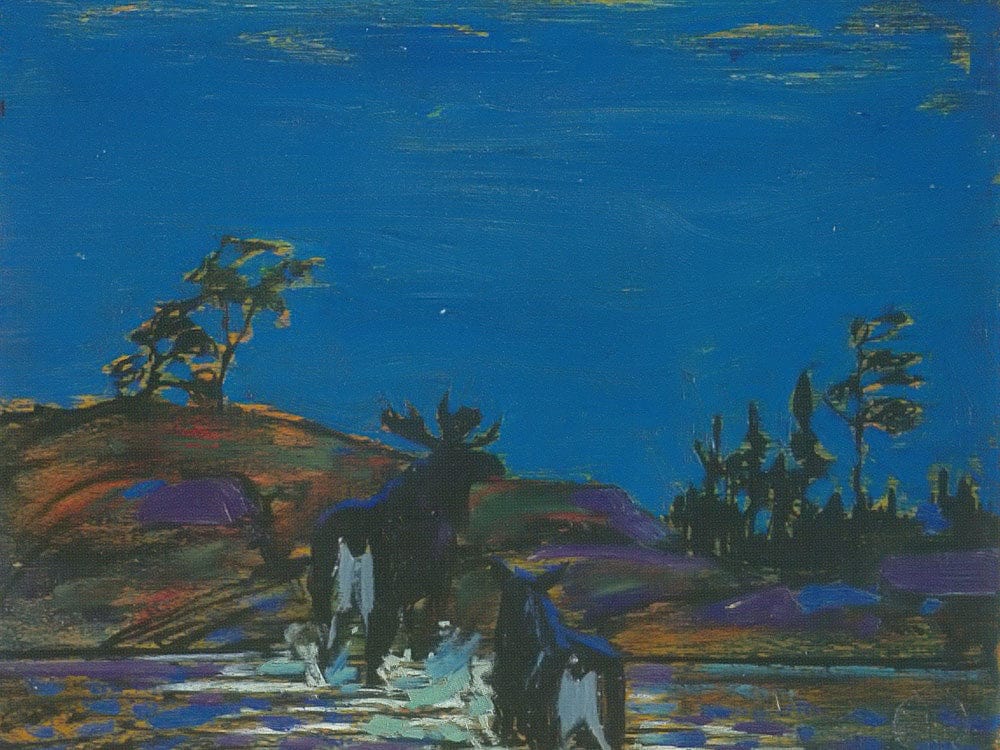 Moose At Night By Tom Thomson Phoenix 4x3
