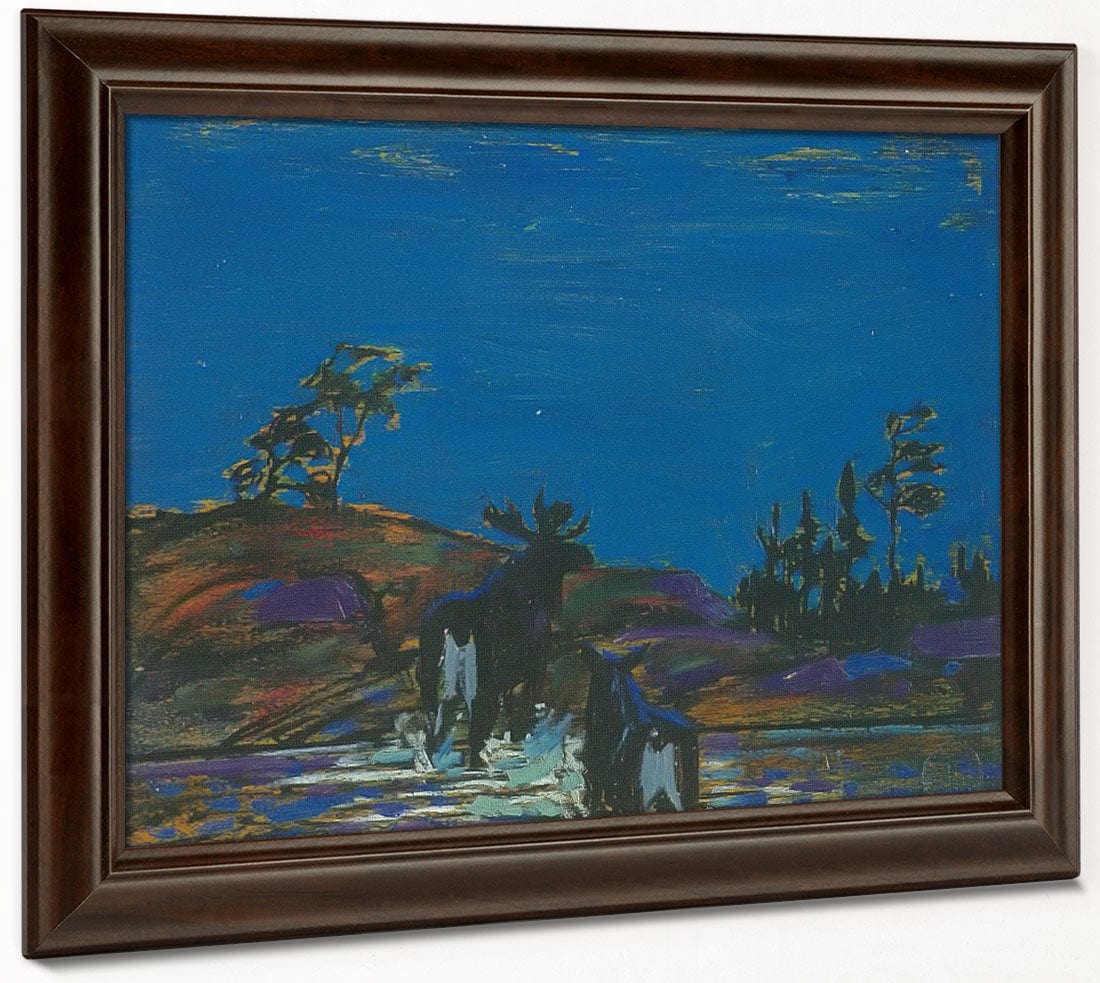 Moose At Night By Tom Thomson Phoenix 4x3