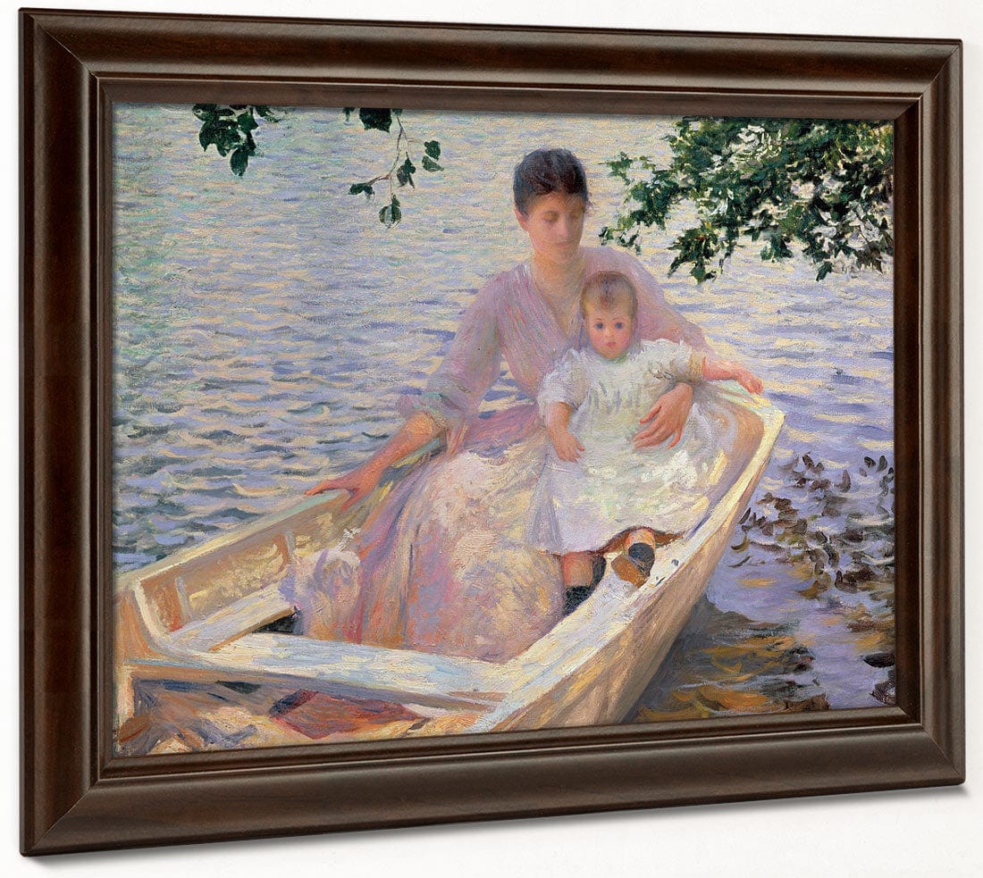 Mother And Child In A Boat By Edmund Charles Tarbell Phoenix 4x3