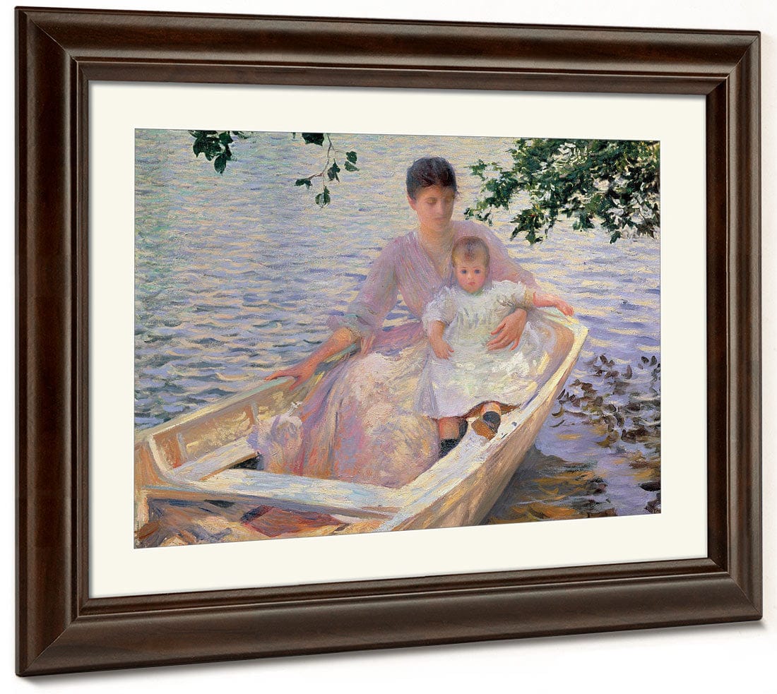 Mother And Child In A Boat By Edmund Charles Tarbell Phoenix 4x3