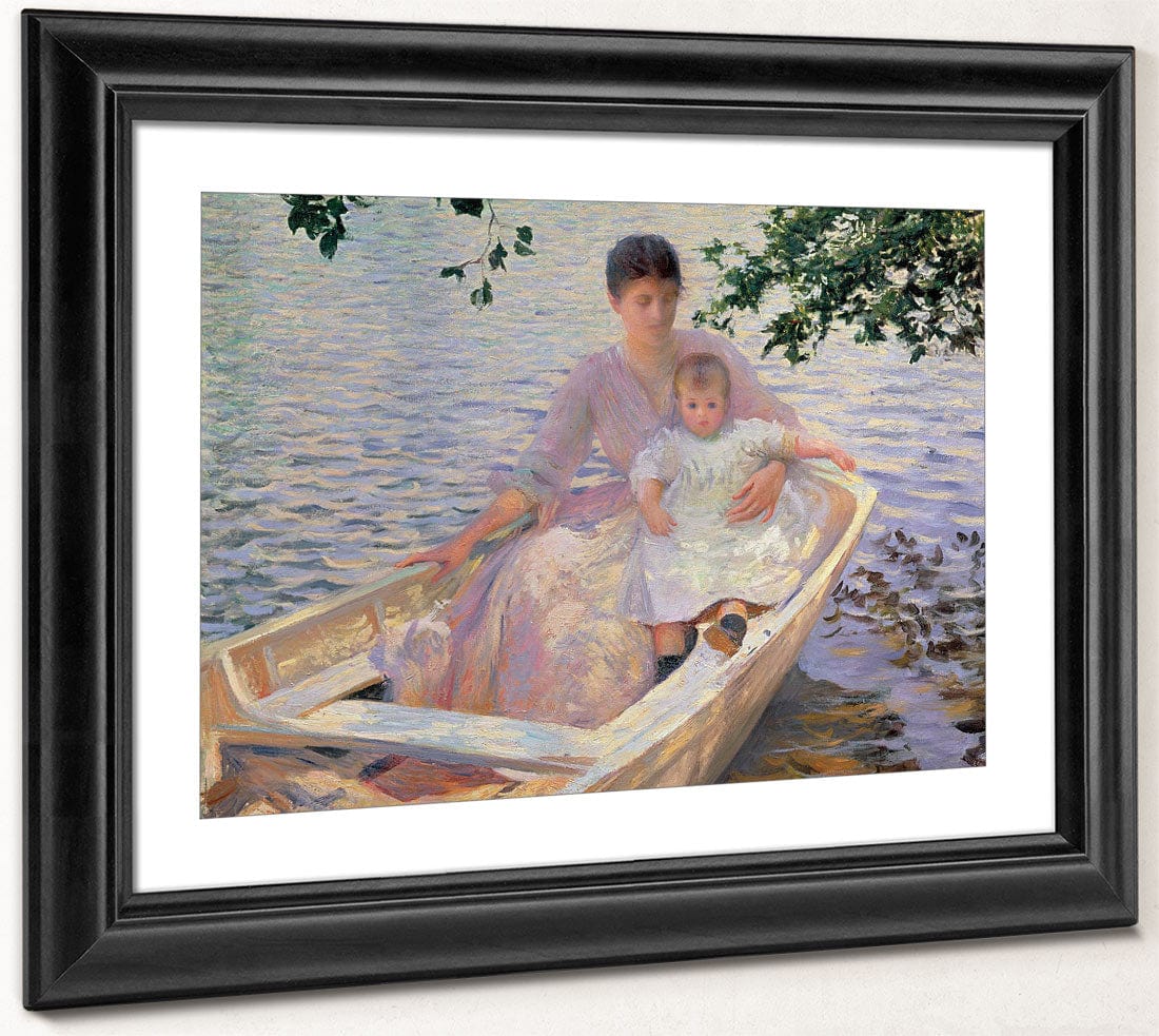 Mother And Child In A Boat By Edmund Charles Tarbell Phoenix 4x3