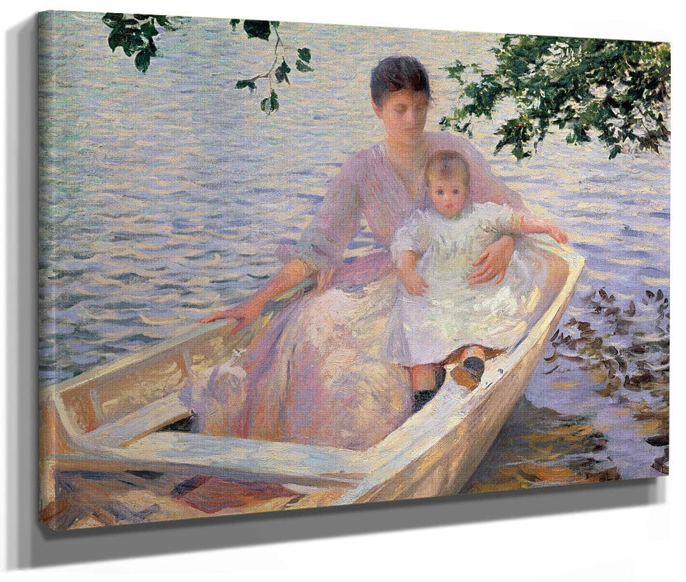 Mother And Child In A Boat By Edmund Charles Tarbell Phoenix 4x3
