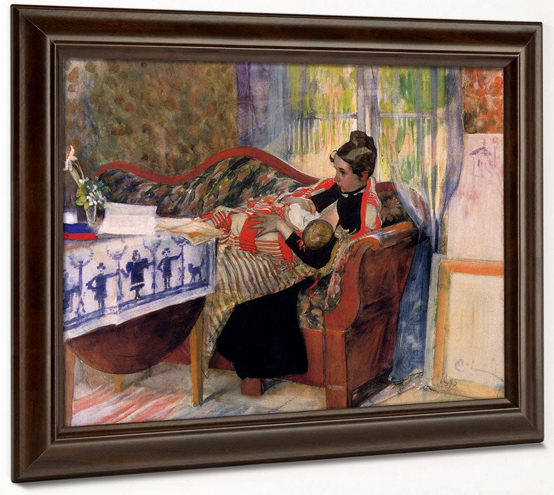 Mother Thoughts (Karin With Brita At Her Breast)) By Carl Larsson Phoenix 4x3
