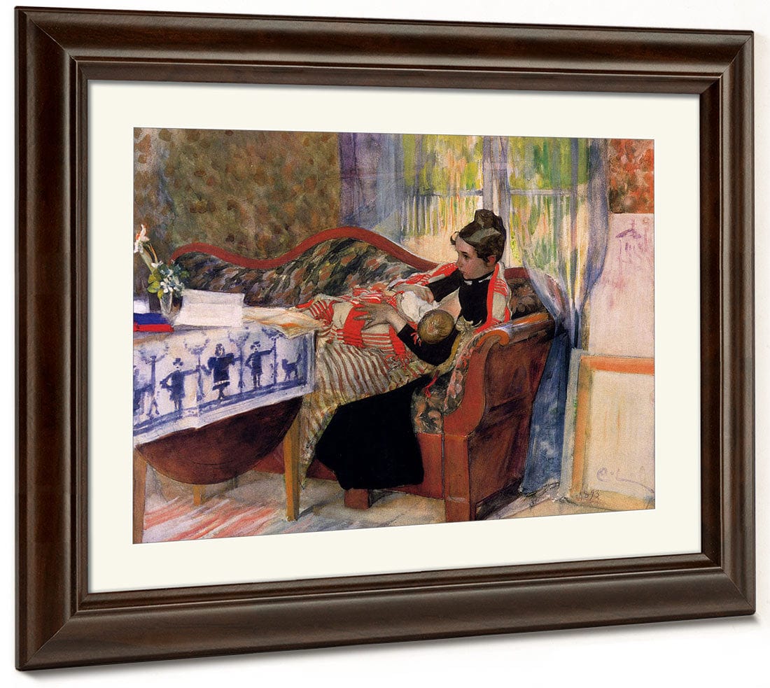 Mother Thoughts (Karin With Brita At Her Breast)) By Carl Larsson Phoenix 4x3