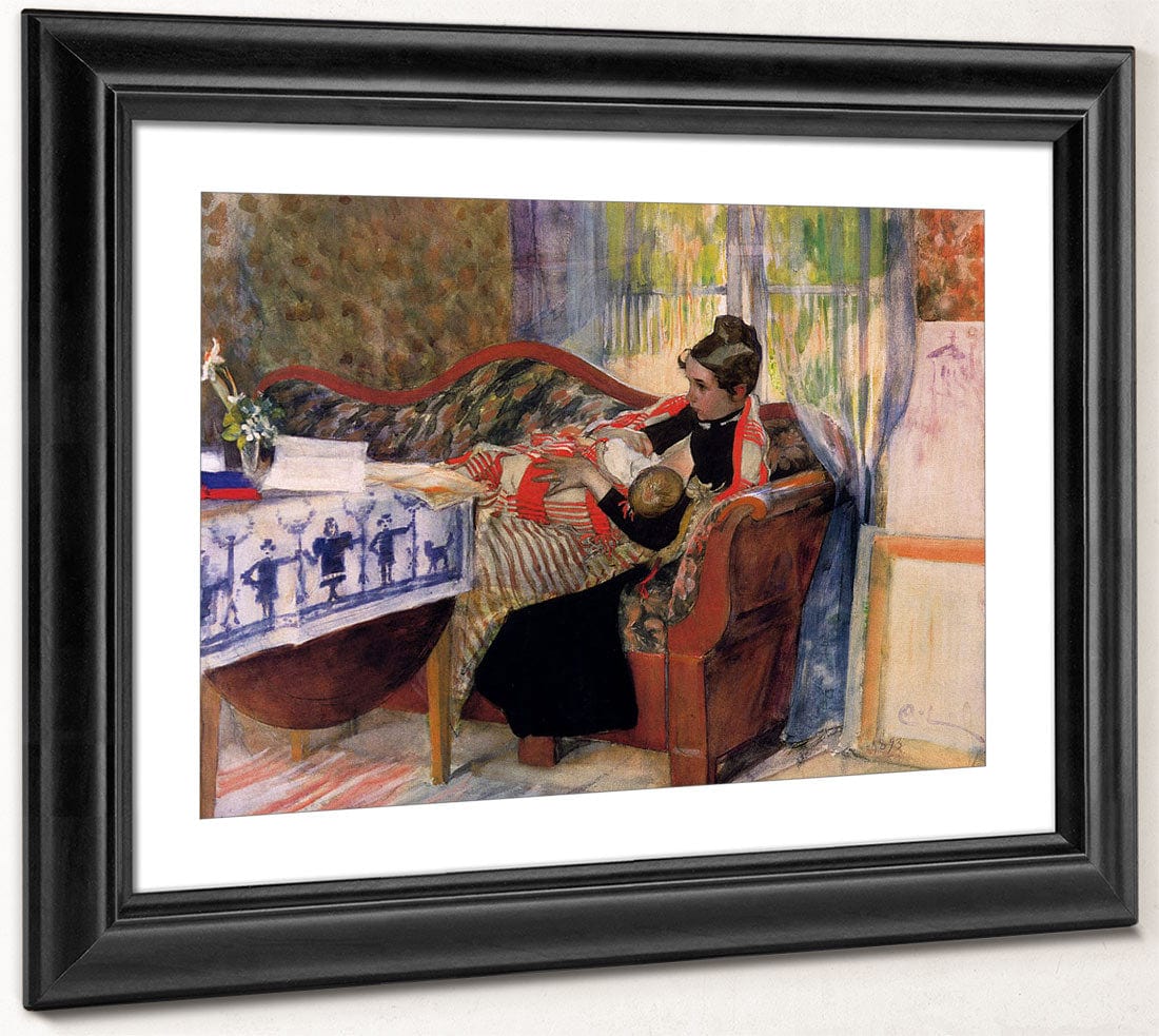 Mother Thoughts (Karin With Brita At Her Breast)) By Carl Larsson Phoenix 4x3