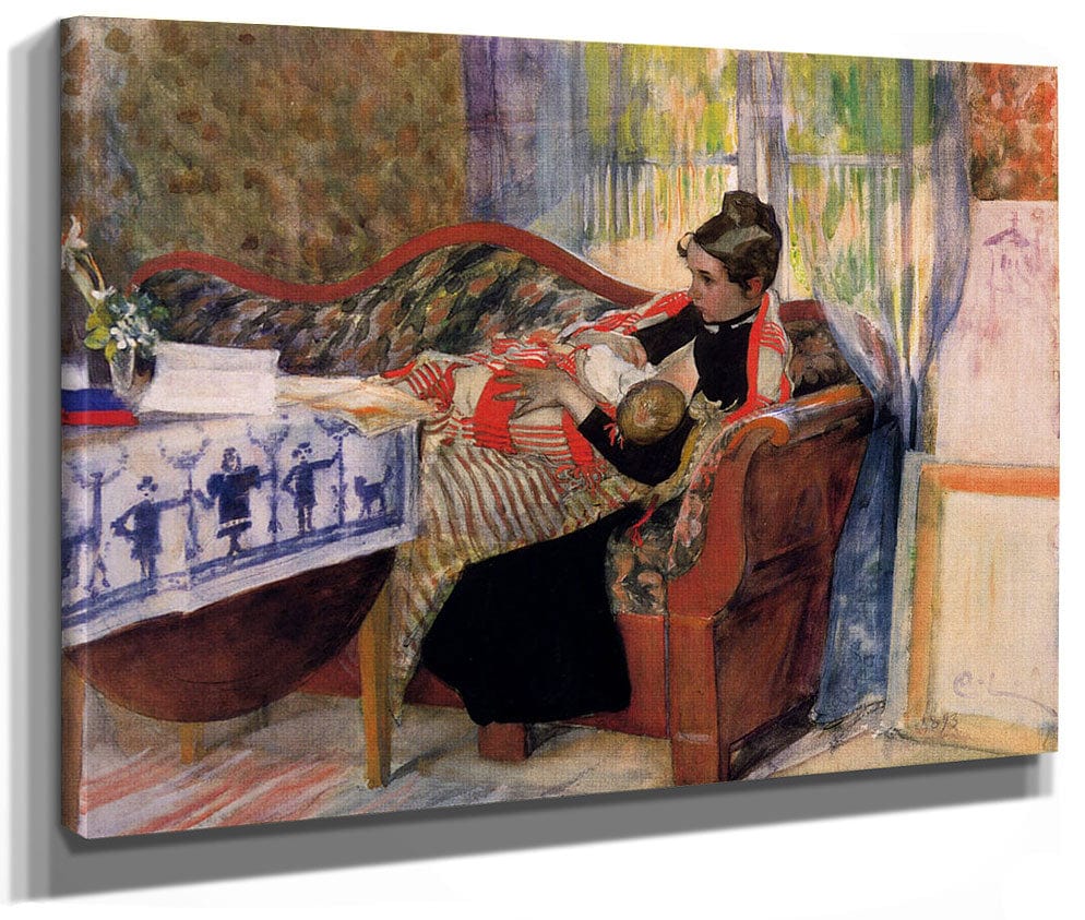 Mother Thoughts (Karin With Brita At Her Breast)) By Carl Larsson Phoenix 4x3