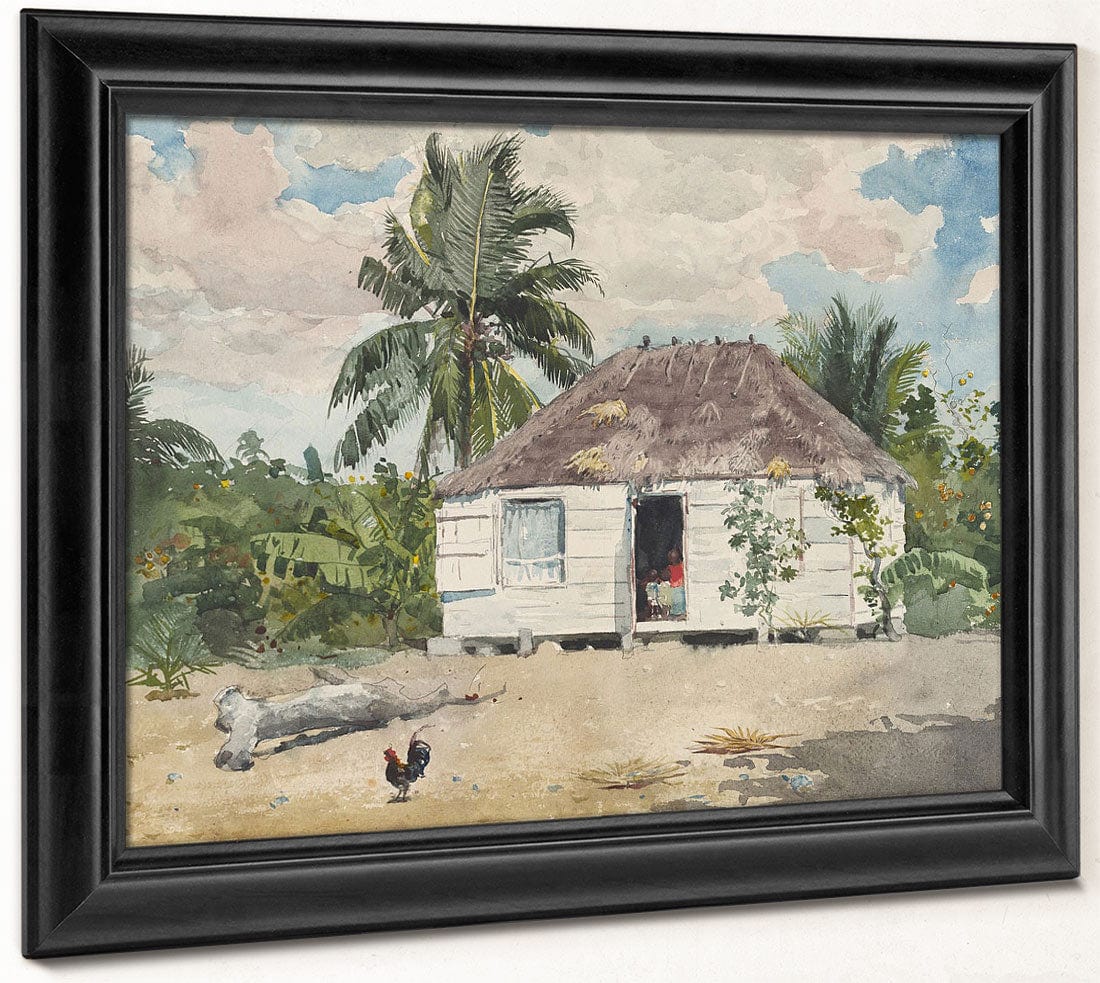 Native Huts, Nassau By Winslow Homer Phoenix 4x3