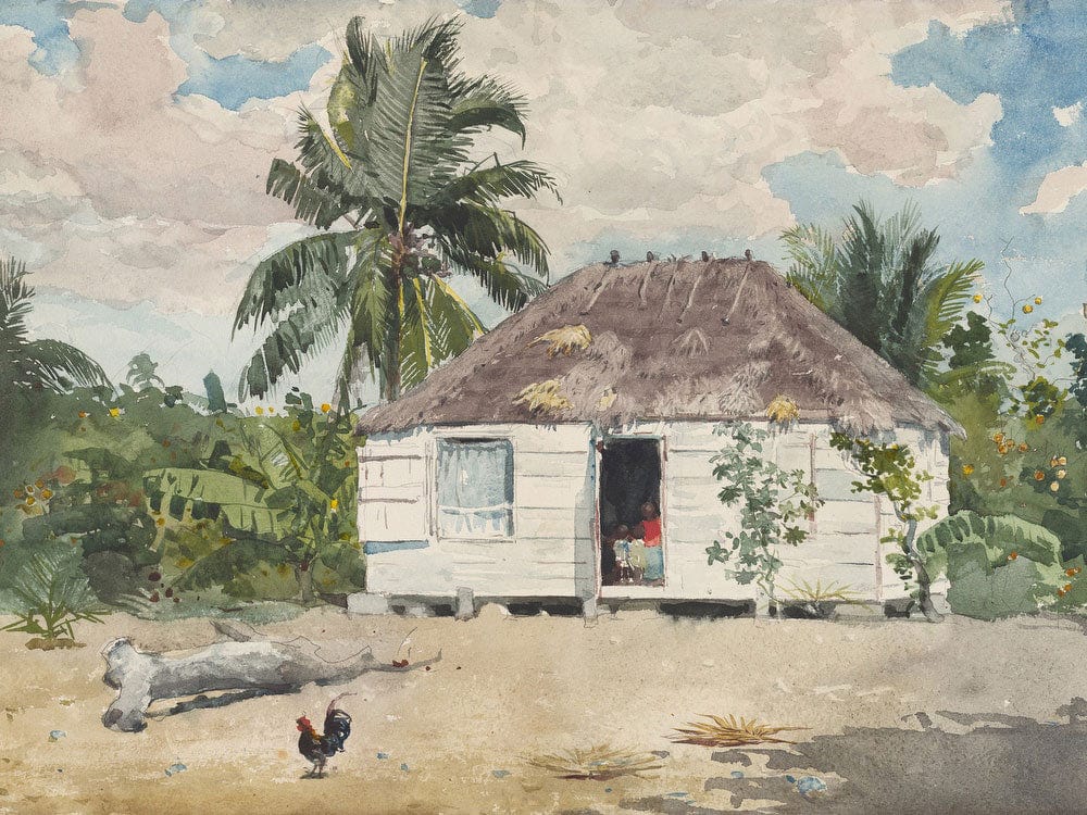 Native Huts, Nassau By Winslow Homer Phoenix 4x3