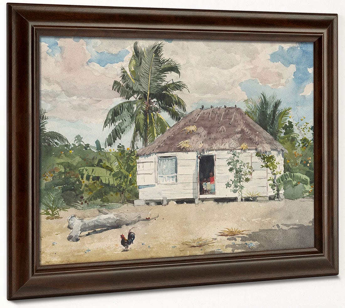 Native Huts, Nassau By Winslow Homer Phoenix 4x3