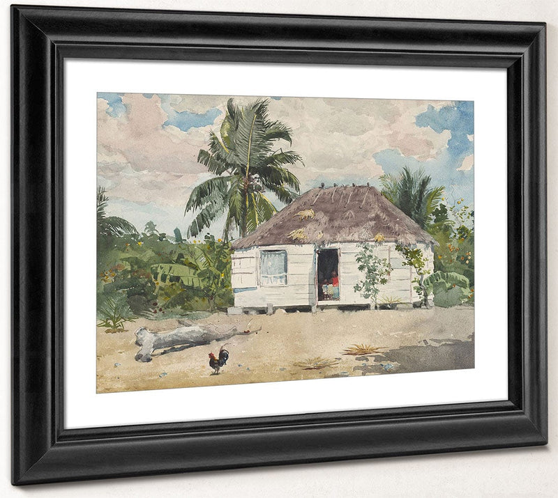Native Huts, Nassau By Winslow Homer Phoenix 4x3