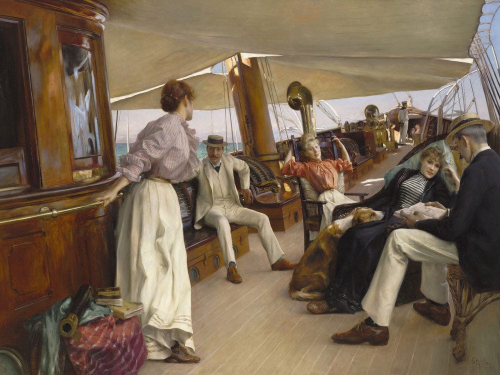 On The Yacht Namouna, Venice By Julius Leblanc Stewart Phoenix 4x3