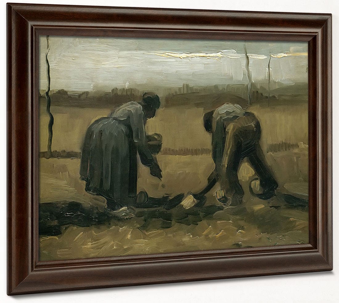 Peasant And Peasant Woman Planting Potatoes By Vincent Van Gogh Phoenix 4x3
