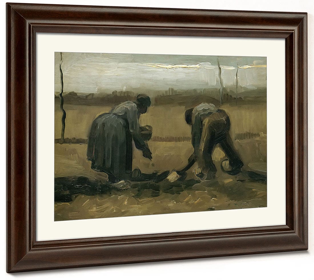 Peasant And Peasant Woman Planting Potatoes By Vincent Van Gogh Phoenix 4x3