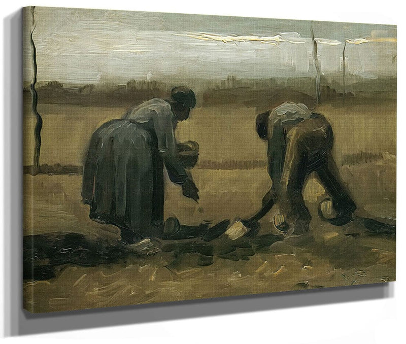 Peasant And Peasant Woman Planting Potatoes By Vincent Van Gogh Phoenix 4x3