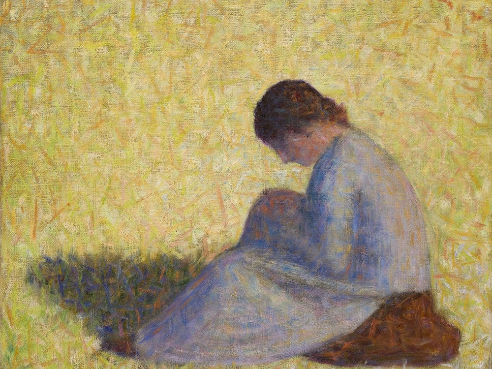 Peasant Woman Seated In The Grass (Paysanne Assise Dans L'herbe) By Georges Pierre Seurat Phoenix 4x3