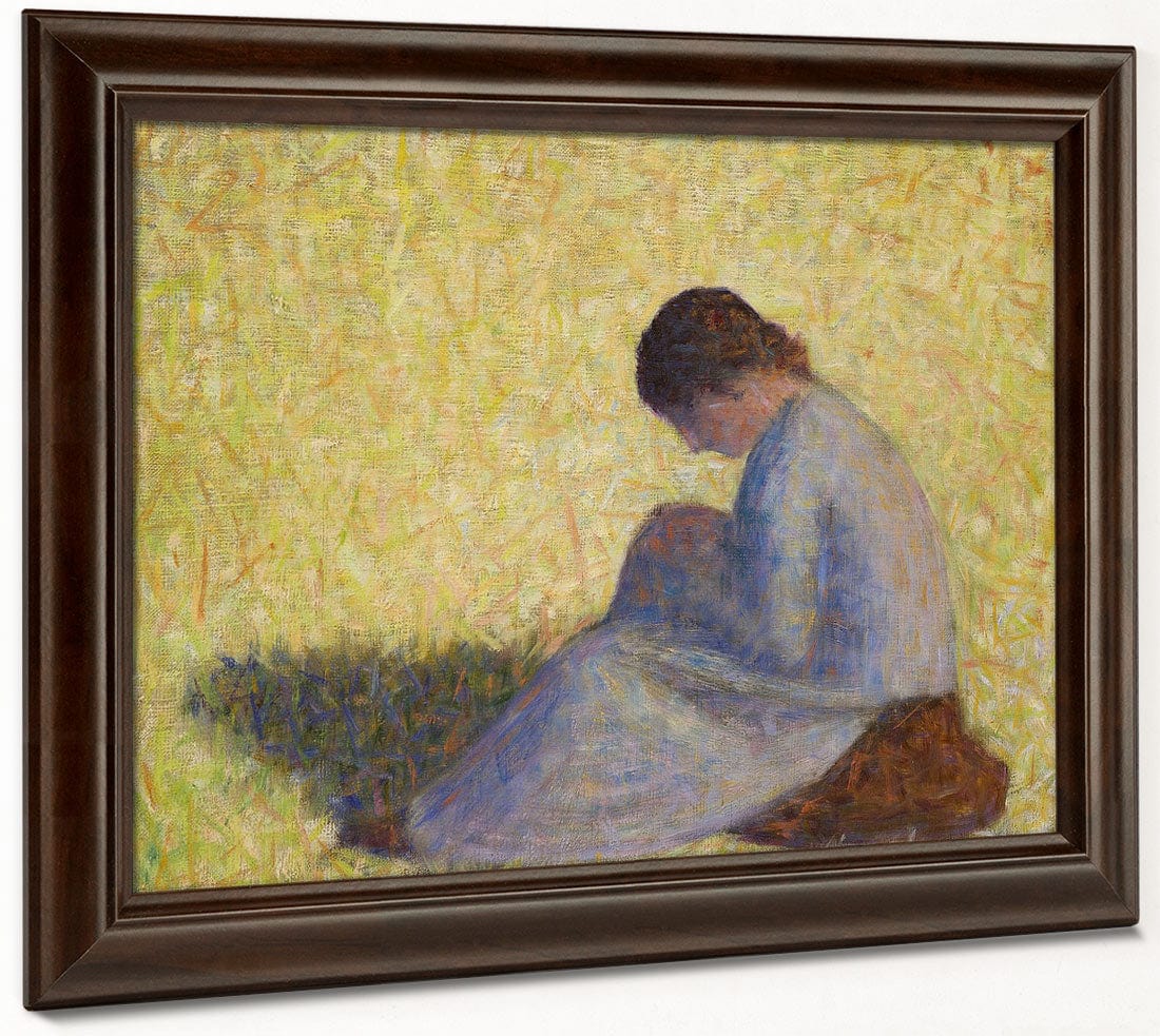 Peasant Woman Seated In The Grass (Paysanne Assise Dans L'herbe) By Georges Pierre Seurat Phoenix 4x3