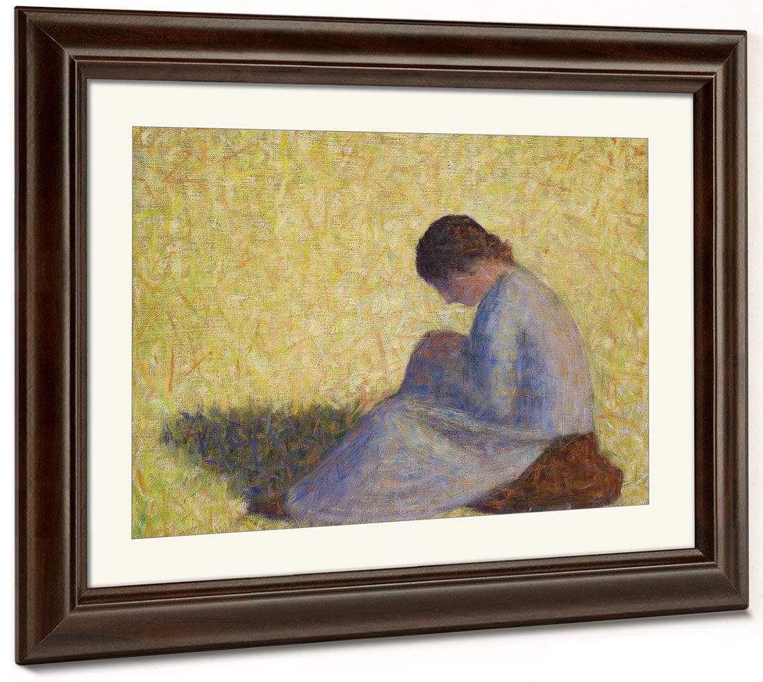 Peasant Woman Seated In The Grass (Paysanne Assise Dans L'herbe) By Georges Pierre Seurat Phoenix 4x3