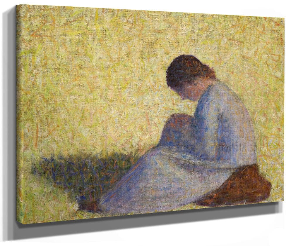 Peasant Woman Seated In The Grass (Paysanne Assise Dans L'herbe) By Georges Pierre Seurat Phoenix 4x3