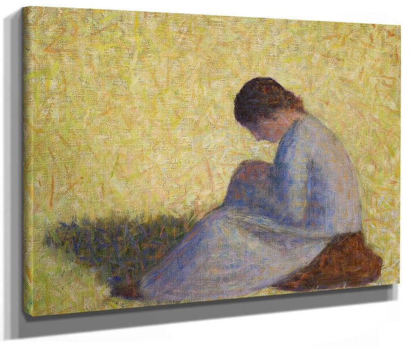 Peasant Woman Seated In The Grass (Paysanne Assise Dans L'herbe) By Georges Pierre Seurat Phoenix 4x3