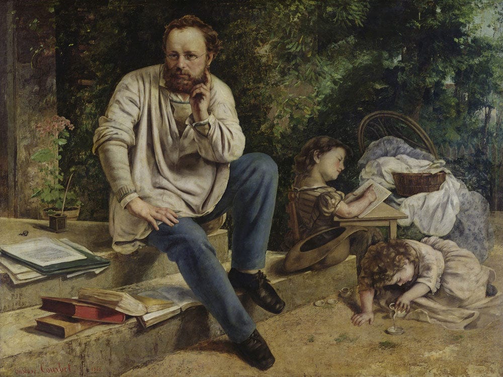 Pierre Joseph Proudhon (1809 65) And His Children In 1853 By Jean Desire Gustave Courbet Phoenix 4x3