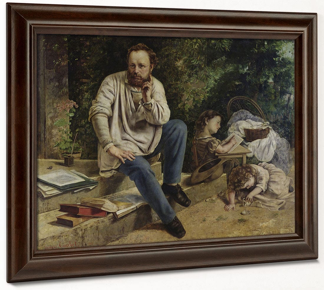 Pierre Joseph Proudhon (1809 65) And His Children In 1853 By Jean Desire Gustave Courbet Phoenix 4x3