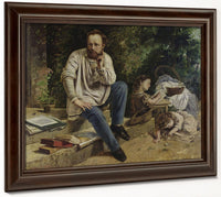 Pierre Joseph Proudhon (1809 65) And His Children In 1853 By Jean Desire Gustave Courbet Phoenix 4x3