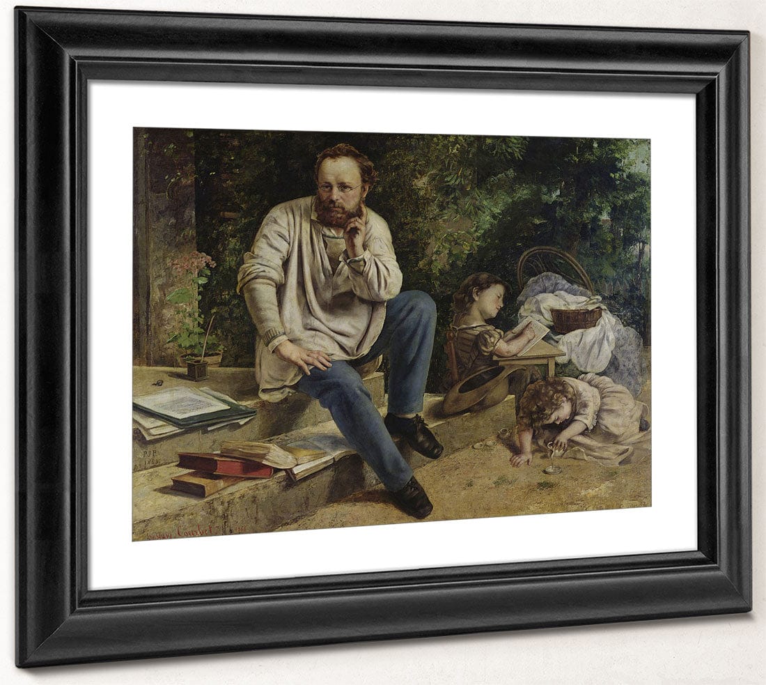 Pierre Joseph Proudhon (1809 65) And His Children In 1853 By Jean Desire Gustave Courbet Phoenix 4x3
