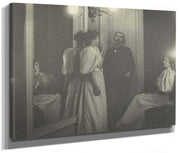 Portrait Of Henry Lerolle With Two Of His Daughters, Yvonne And Christine And A Mirror By Edgar Degas Phoenix 4x3