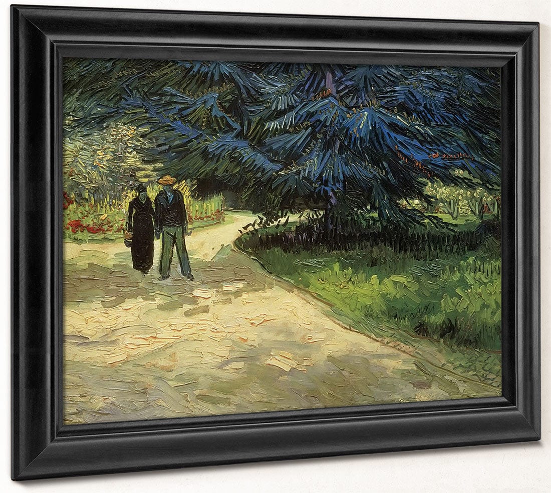 Public Garden With Couple And Blue Fir Tree The Poet's Garden Iii By Vincent Van Gogh Phoenix 4x3