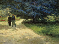 Public Garden With Couple And Blue Fir Tree The Poet's Garden Iii By Vincent Van Gogh Phoenix 4x3