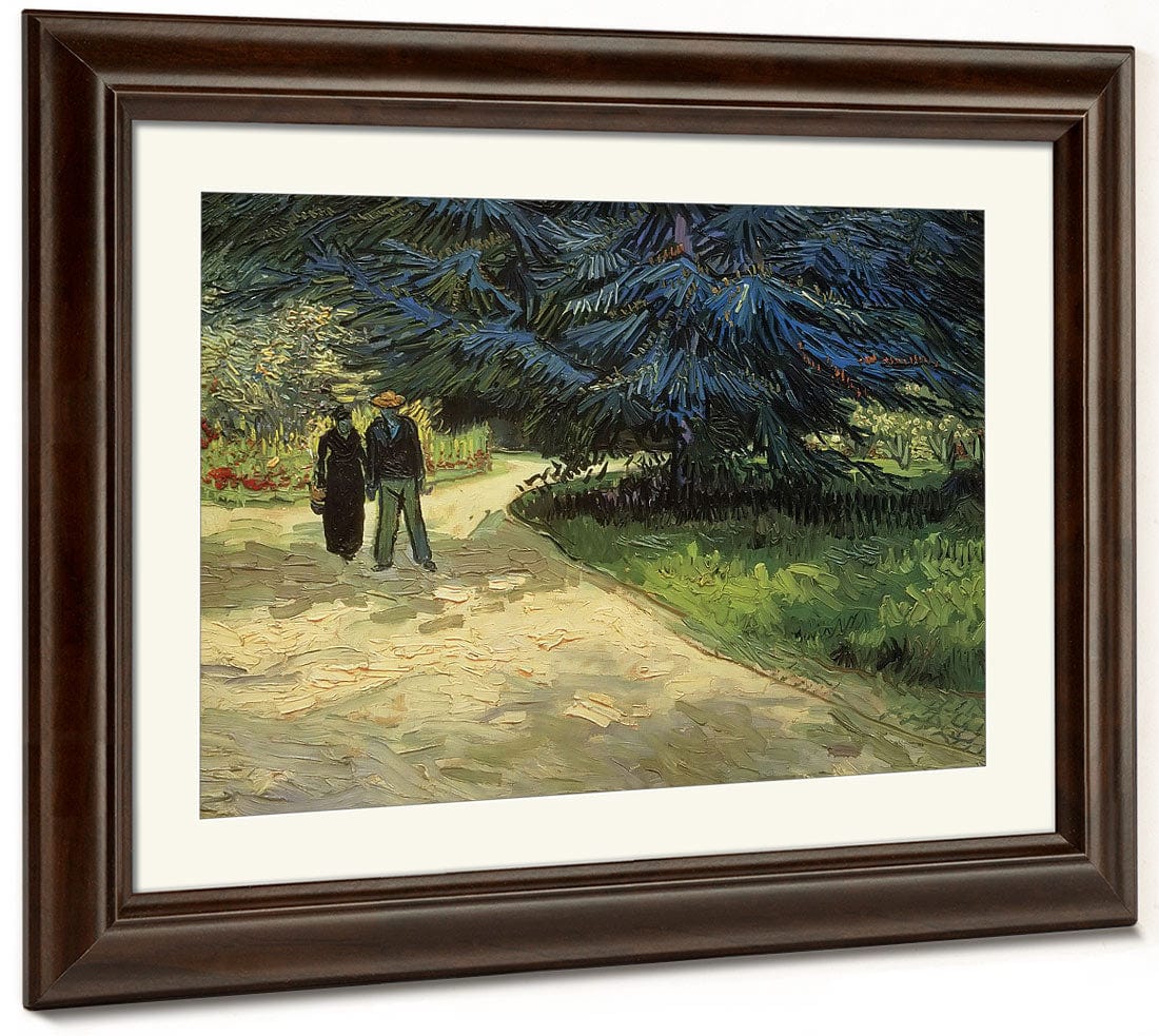 Public Garden With Couple And Blue Fir Tree The Poet's Garden Iii By Vincent Van Gogh Phoenix 4x3