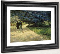 Public Garden With Couple And Blue Fir Tree The Poet's Garden Iii By Vincent Van Gogh Phoenix 4x3