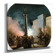 Piazza Colonna Rome by Ippolito Caffi